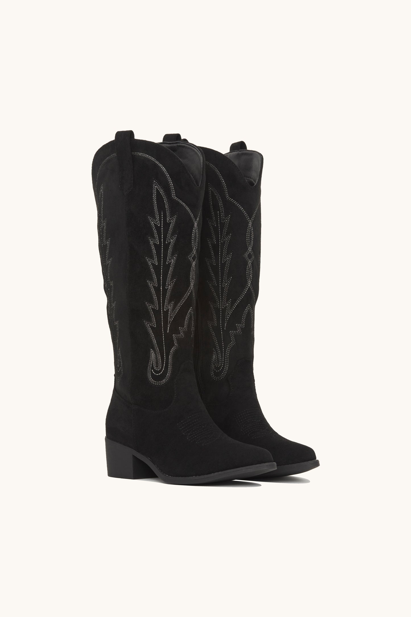 Santiags western en suède noires