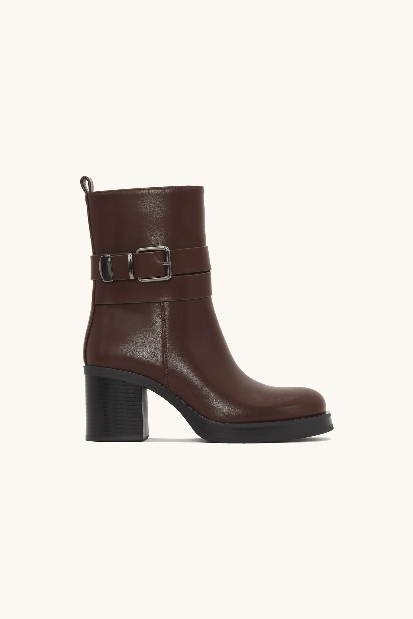 Bottines à talon marron