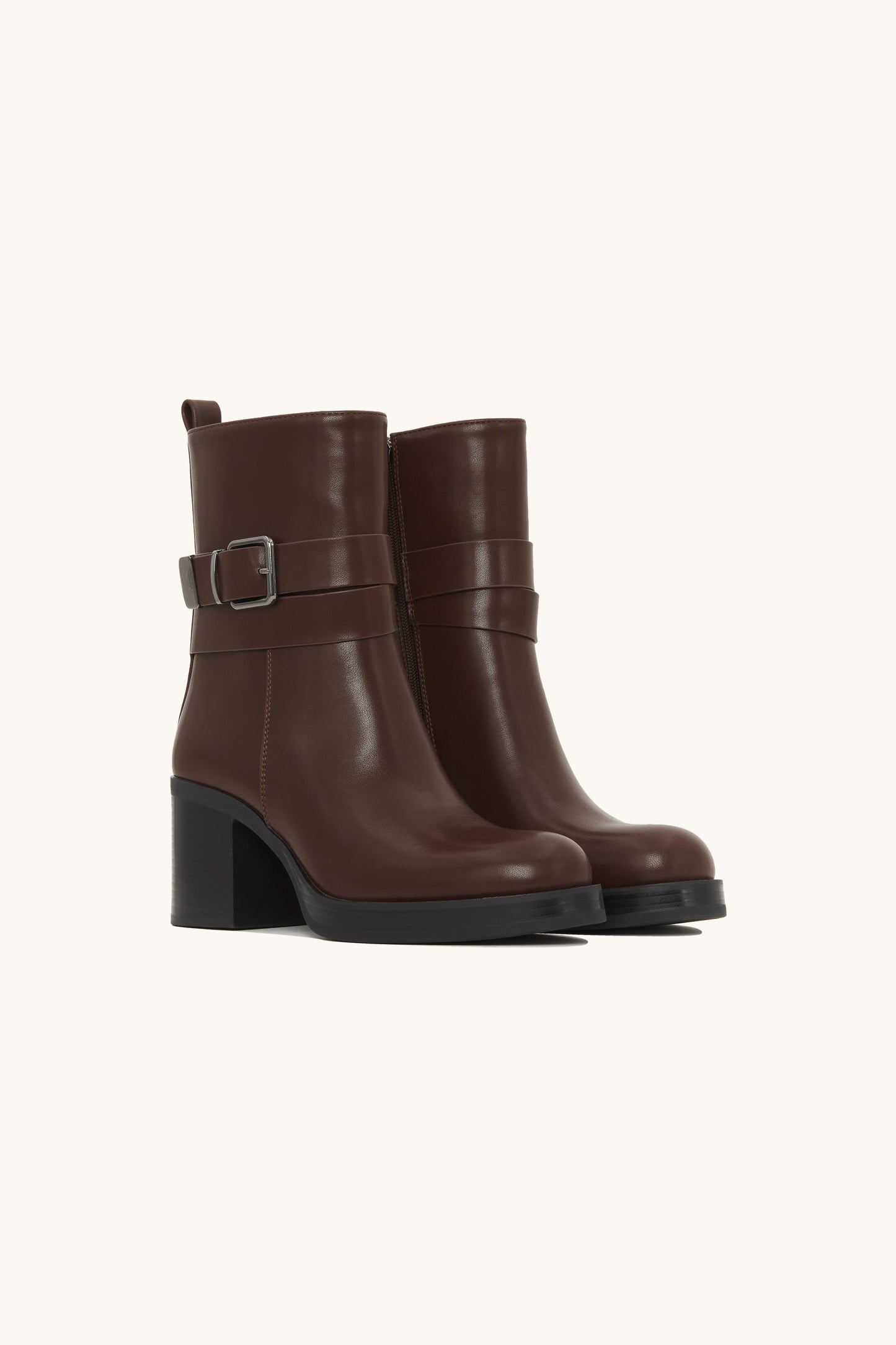 Bottines à talon marron