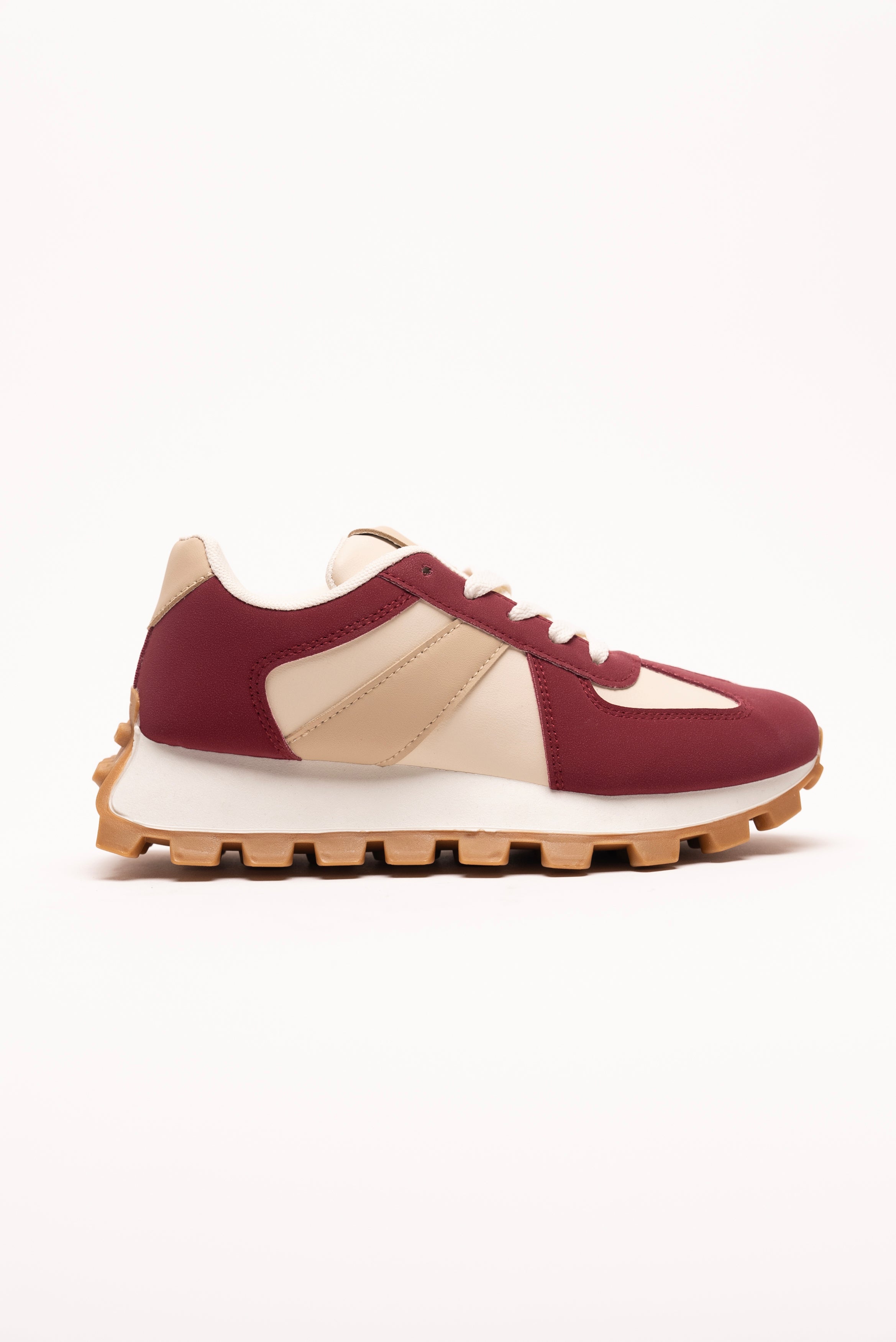 stephan Baskets rétro bordeaux