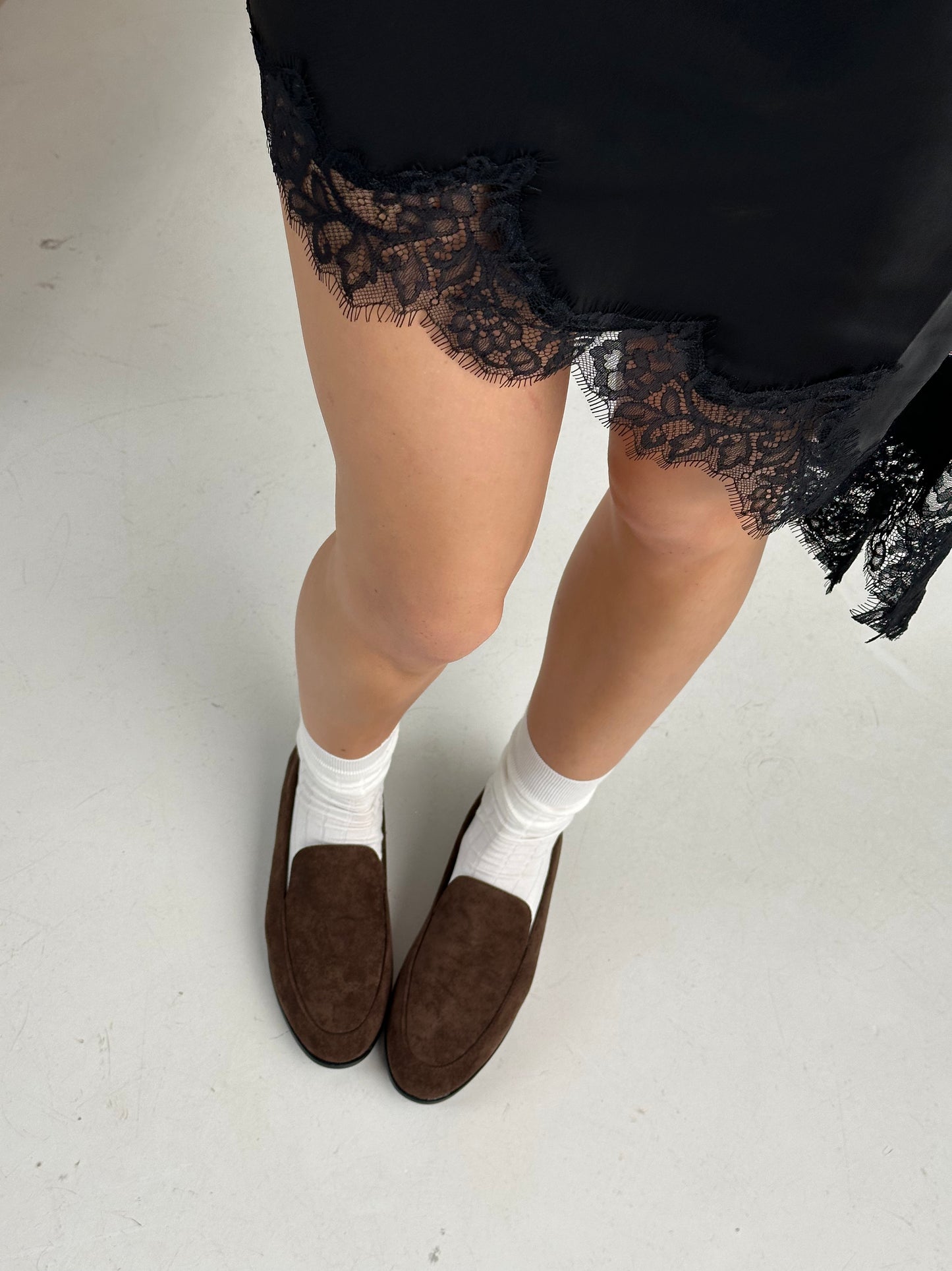 Mocassins soft en suédine marron