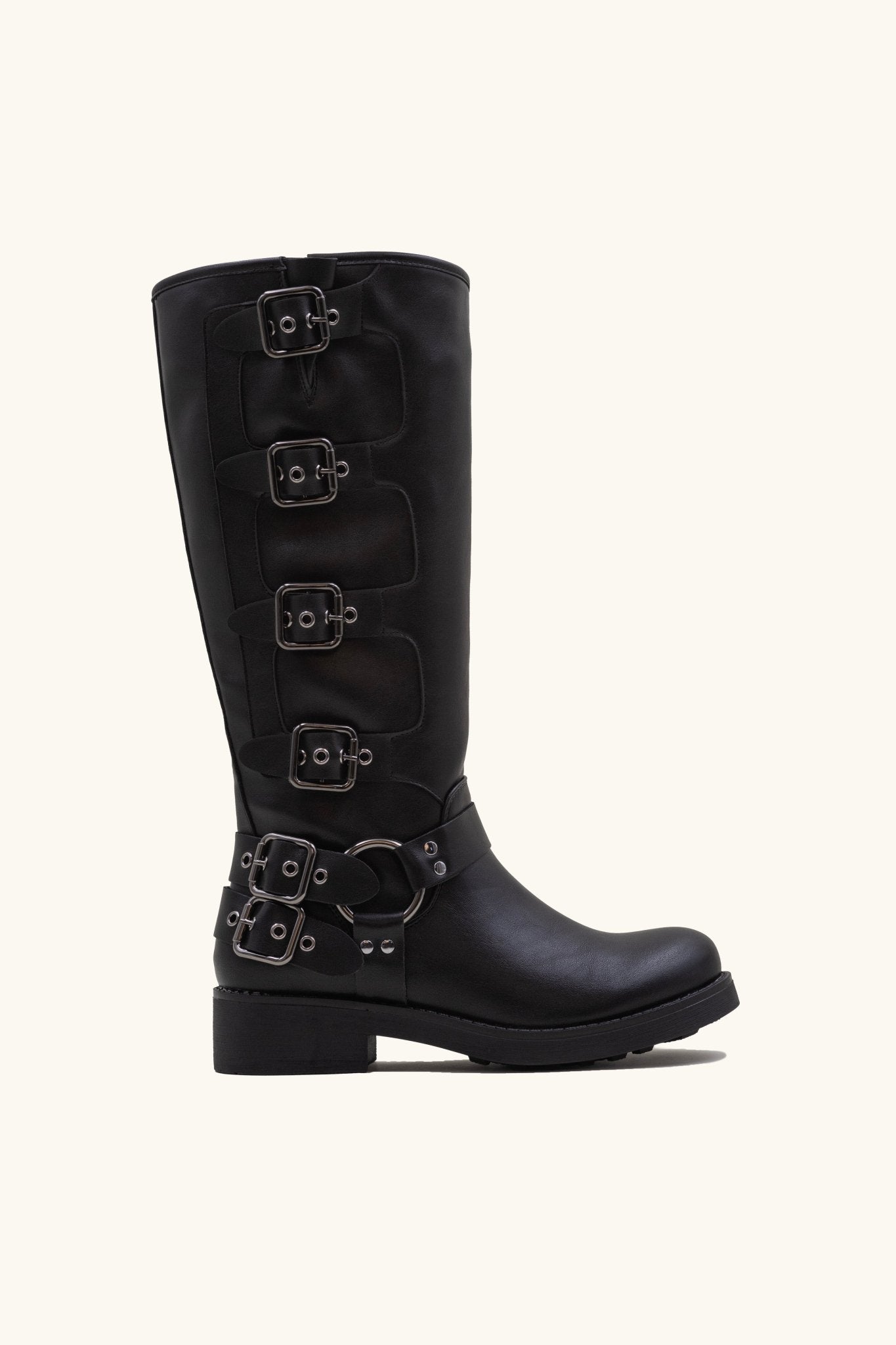 Multi-strap biker boots